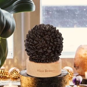 Black Obsidian Crystal Lamp